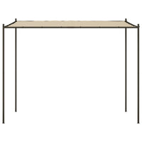 Gazebo Beige 3x3 m 180 g/m² Tessuto e Acciaio