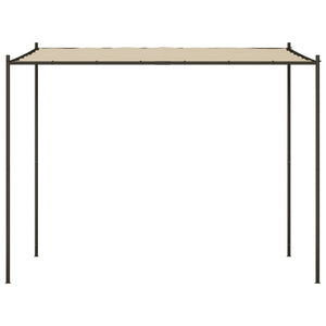 Gazebo Beige 3x3 m 180 g/m² Tessuto e Acciaio