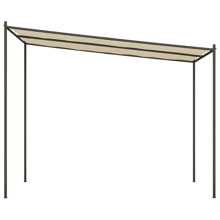 Gazebo Beige 3x3 m 180 g/m² Tessuto e Acciaio 362463