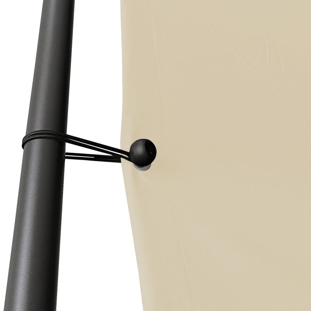 Gazebo Beige 3x3 m 180 g/m² Tessuto e Acciaio 362463