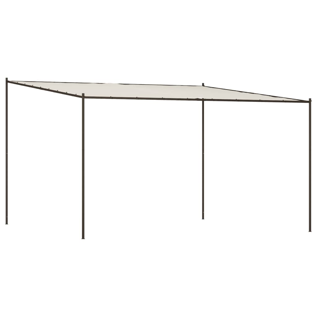 Gazebo Bianco 4x4 m 180 g/mÂ² Tessuto e Acciaiocod mxl 69676