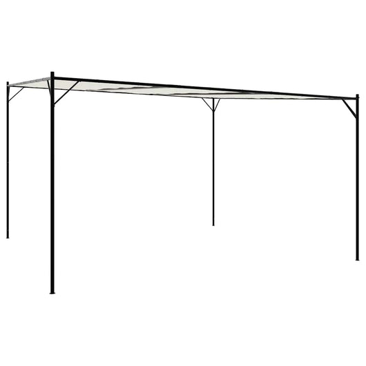 Gazebo Bianco 4x4 m 180 g/m² Tessuto e Acciaio 362464