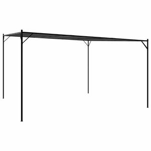 Gazebo Antracite 4x4 m 180 g/m² Tessuto e Acciaio 362465