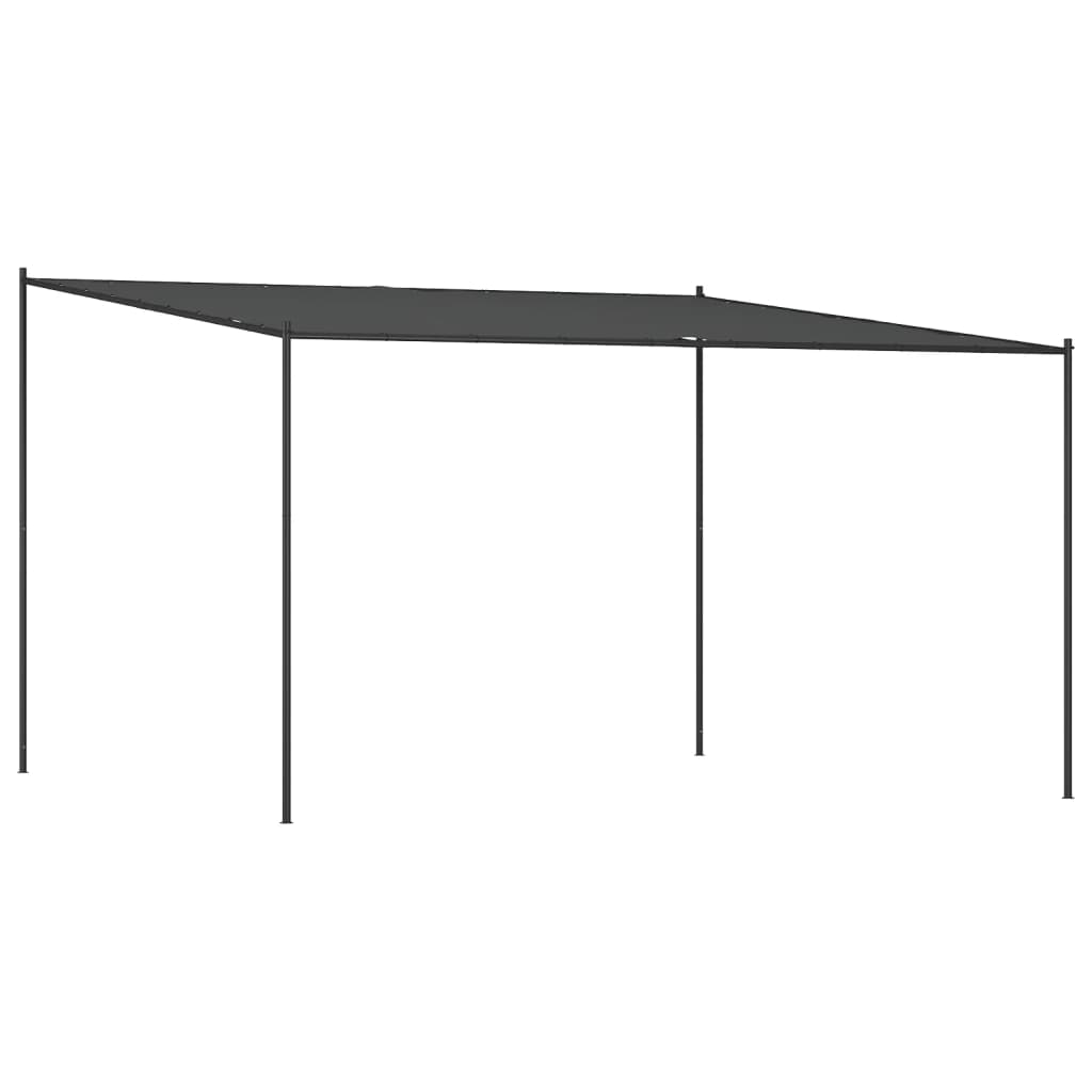Gazebo Antracite 4x4 m 180 g/mÂ² Tessuto e Acciaiocod mxl 93687