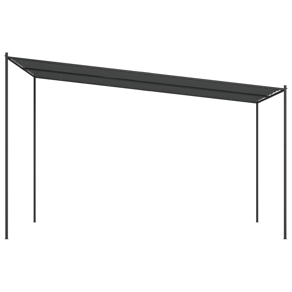Gazebo Antracite 4x4 m 180 g/m² Tessuto e Acciaio 362465