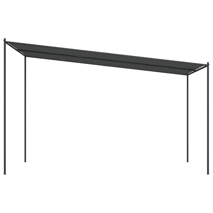 Gazebo Antracite 4x4 m 180 g/m² Tessuto e Acciaio 362465
