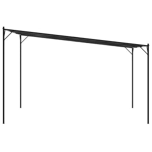 Gazebo Antracite 4x4 m 180 g/m² Tessuto e Acciaio 362465