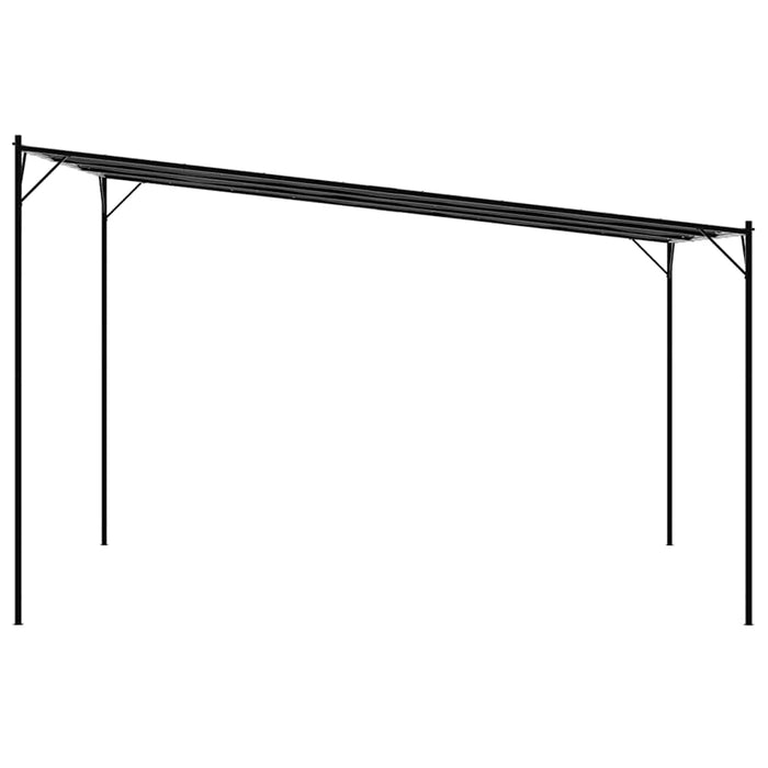Gazebo Antracite 4x4 m 180 g/m² Tessuto e Acciaio 362465