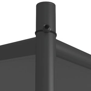 Gazebo Antracite 4x4 m 180 g/m² Tessuto e Acciaio 362465