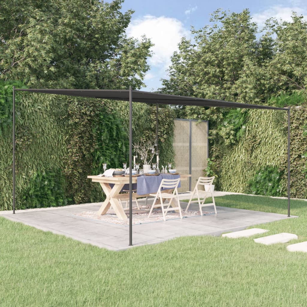 Gazebo Antracite 4x4 m 180 g/mÂ² Tessuto e Acciaiocod mxl 93687