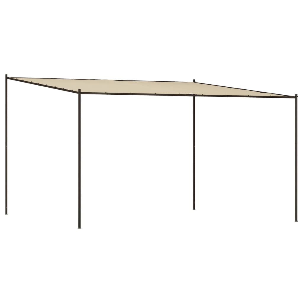 Gazebo Beige 4x4 m 180 g/mÂ² Tessuto e Acciaiocod mxl 69675