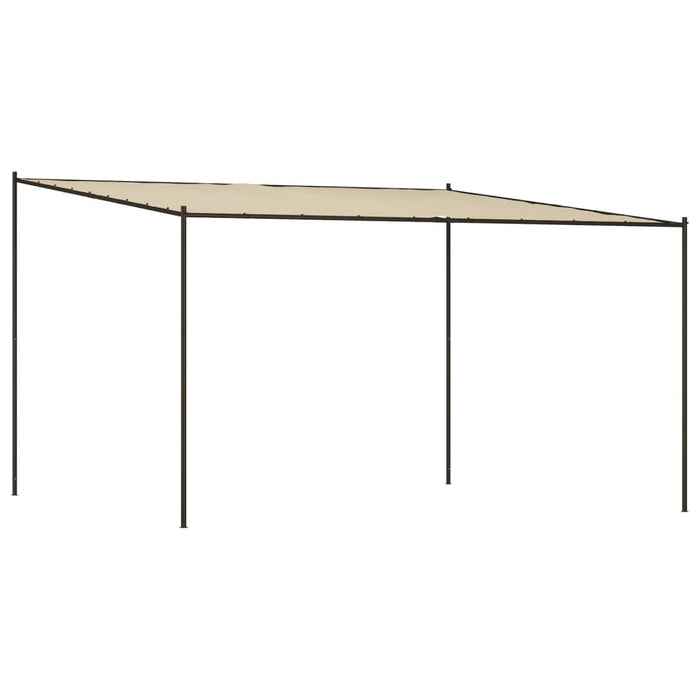 Gazebo Beige 4x4 m 180 g/mÂ² Tessuto e Acciaiocod mxl 69675