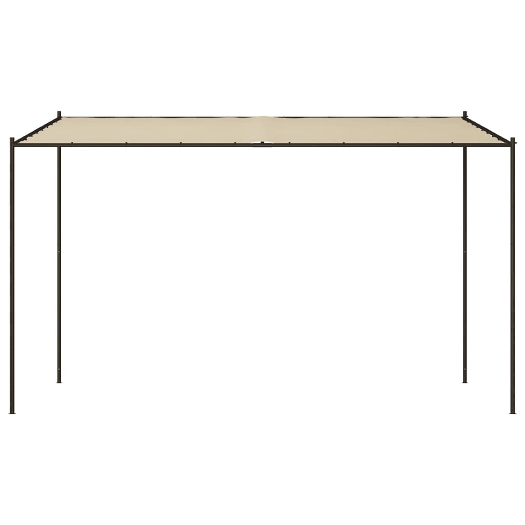 Gazebo Beige 4x4 m 180 g/mÂ² Tessuto e Acciaiocod mxl 69675