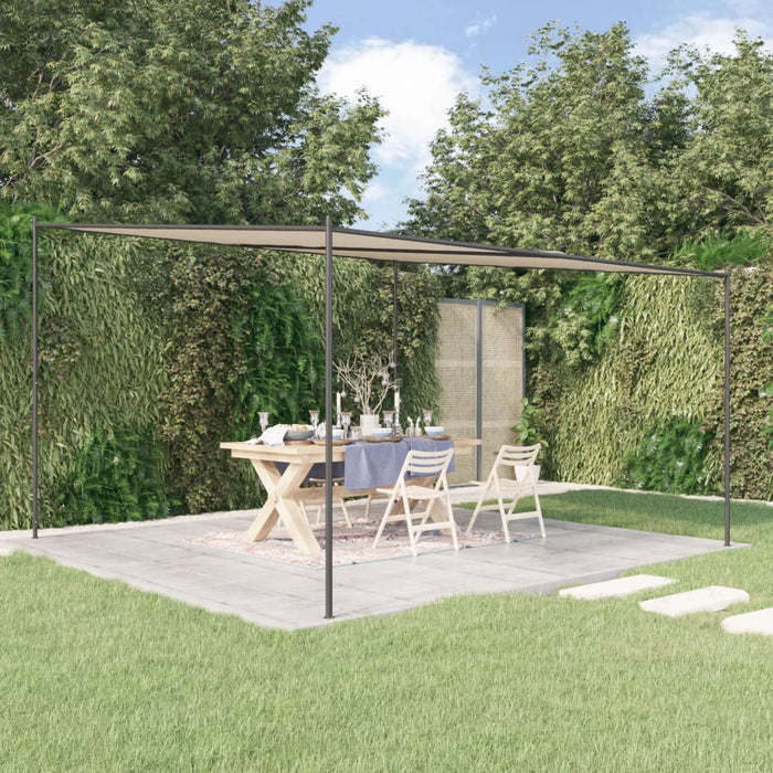 Gazebo Beige 4x4 m 180 g/mÂ² Tessuto e Acciaiocod mxl 69675