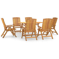 Set da Pranzo da Giardino 7 pz in Legno Massello di Teakcod mxl 118457