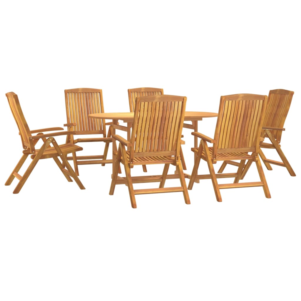 Set da Pranzo da Giardino 7 pz in Legno Massello di Teakcod mxl 118457