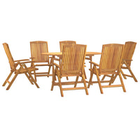 Set da Pranzo da Giardino 7 pz in Legno Massello di Teakcod mxl 118457