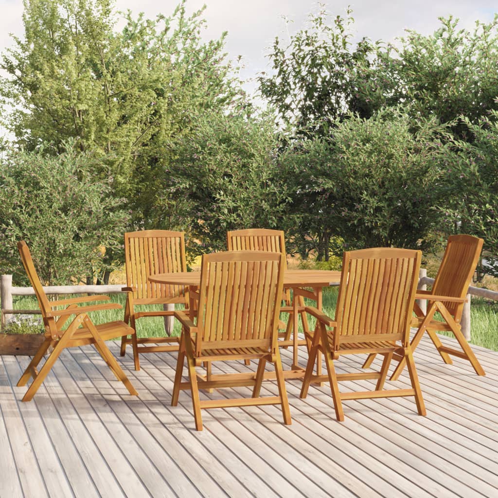 Set da Pranzo da Giardino 7 pz in Legno Massello di Teakcod mxl 118457