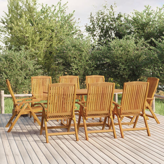 Set da Pranzo per Giardino 9 pz in Legno Massello di Teak 3154920