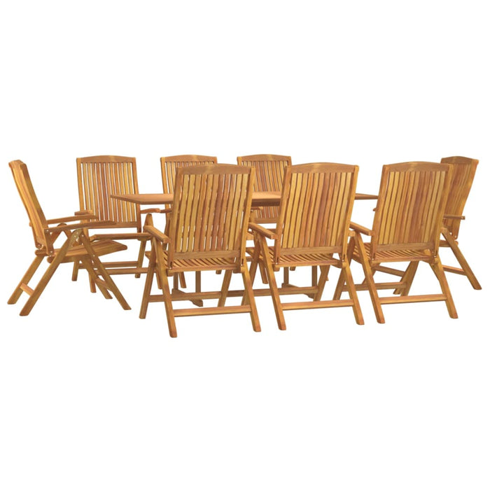 Set da Pranzo per Giardino 9 pz in Legno Massello di Teak 3154922