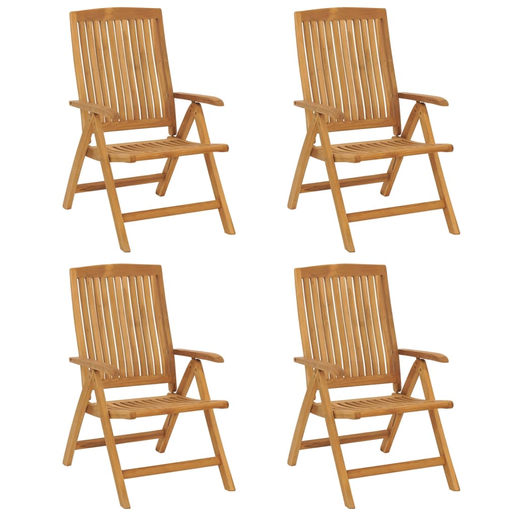 Sedie da Giardino Reclinabili 4 pz in Legno Massello di Teakcod mxl 124187