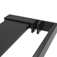 Mensola Doccia a Parete per Doccia Walk-in Nera 80 cm Alluminio 153615
