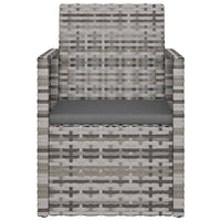 Poltrona da Giardino con Cuscino Grigio in Polyrattan 362321