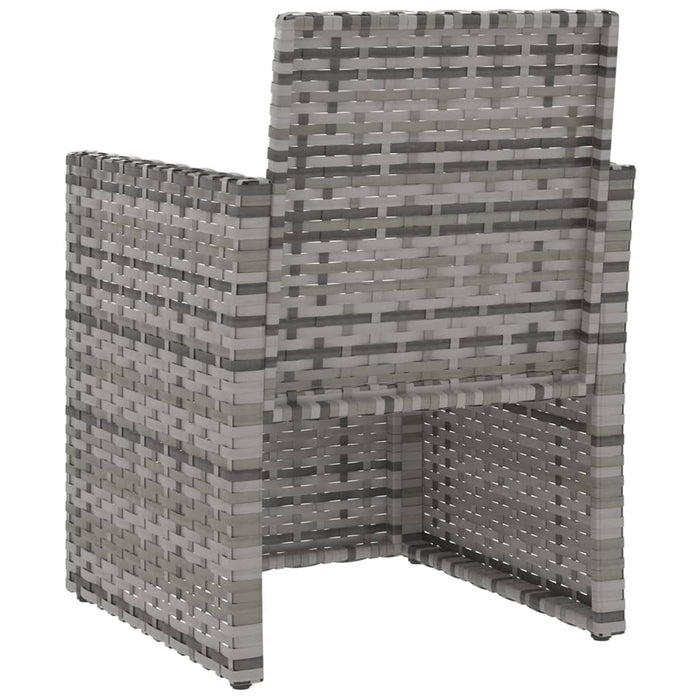 Poltrona da Giardino con Cuscino Grigio in Polyrattan 362321