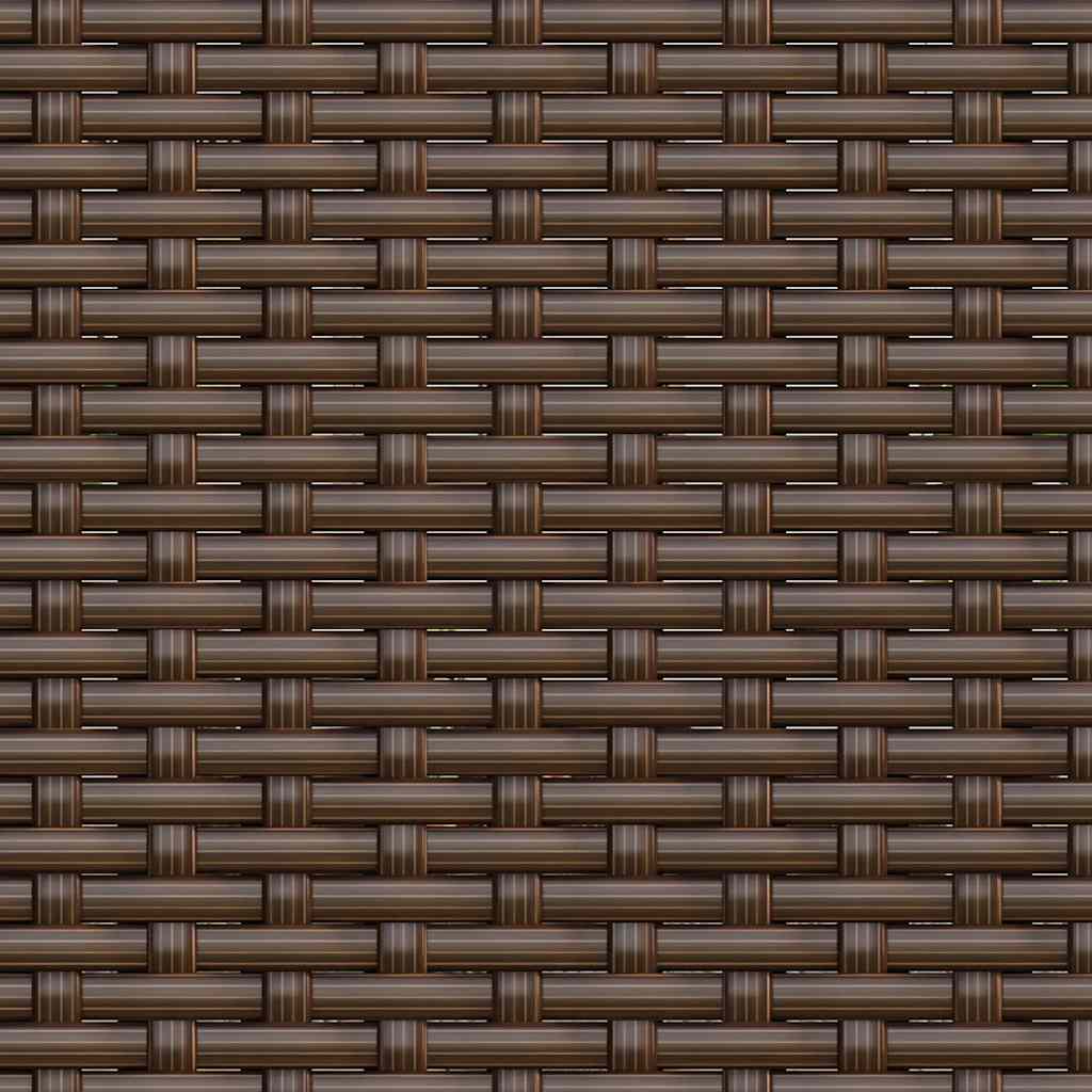 Divano da Giardino a 3 Posti con Cuscini in Polyrattan Marrone 362326