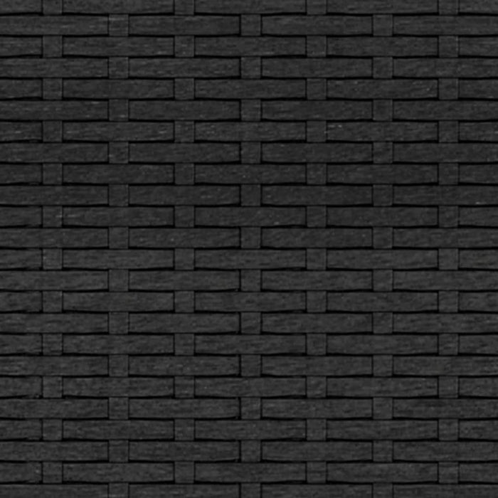 Divano da Giardino a 3 Posti con Cuscini Nero in Polyrattan 362327