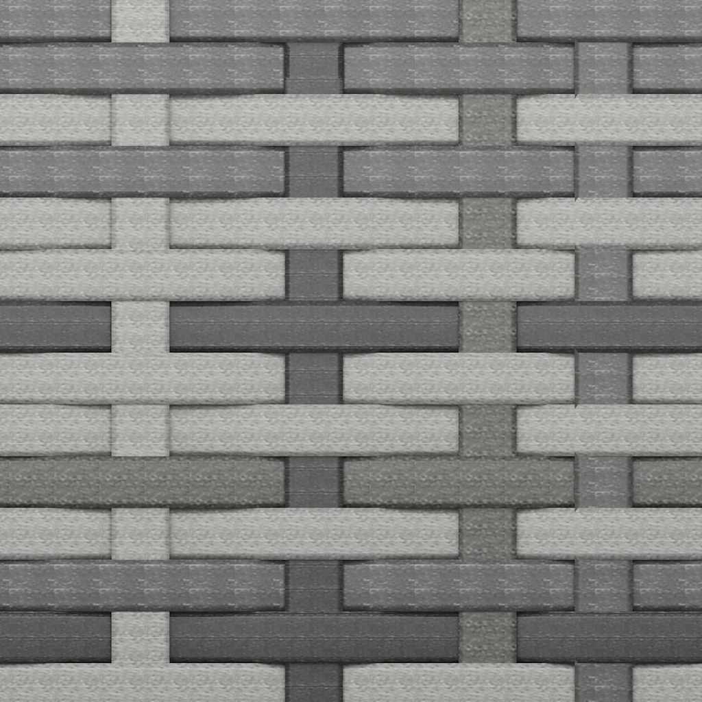 Divano da Giardino a 3 Posti con Cuscini in Polyrattan Grigio 362328