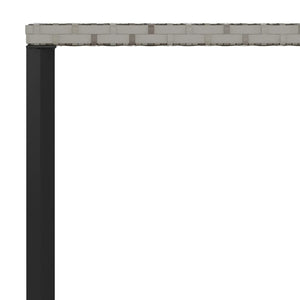 Set da Pranzo da Giardino 2 pz con Cuscini in Polyrattan Grigio 362339