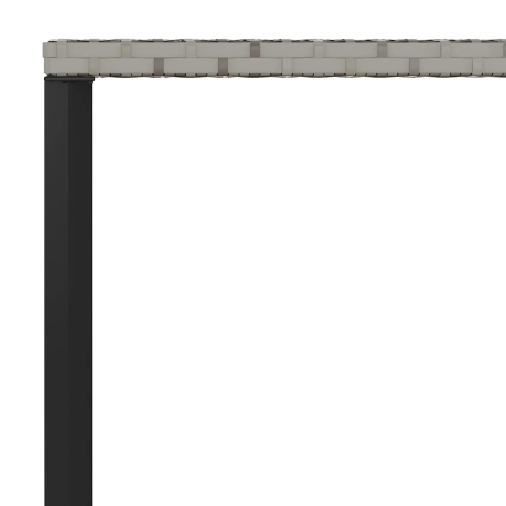 Set da Pranzo da Giardino 2 pz con Cuscini in Polyrattan Grigio 362339