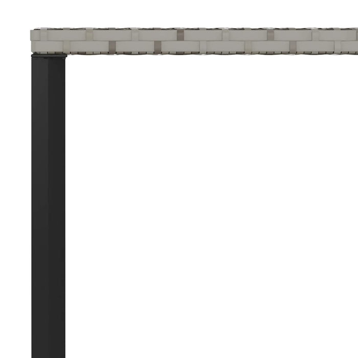 Set da Pranzo da Giardino 2 pz con Cuscini in Polyrattan Grigio 362339