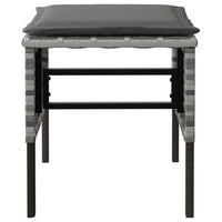 Poggiapiedi da Giardino con Cuscini 4pz Grigio in Polyrattan 362341