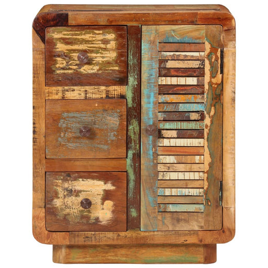 Credenza con 3 Cassetti 55x30x70 cm Legno Massello di Recupero 352026