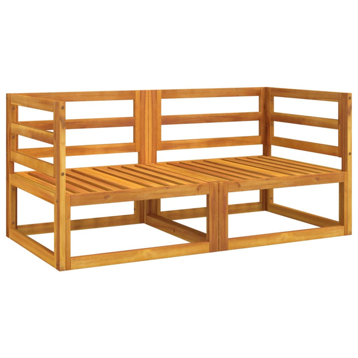 Divani Angolari Modulari 2pz Cuscini Tortora Massello Acacia 360000