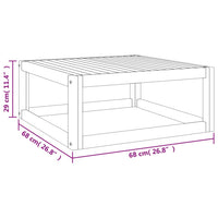 Tavolino da Salotto 68x68x29 cm in Legno Massello di Acacia 360024