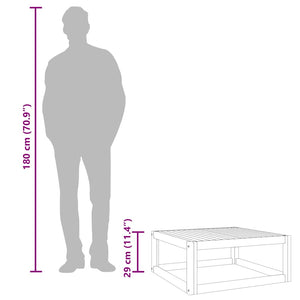 Tavolino da Salotto 68x68x29 cm in Legno Massello di Acacia 360024