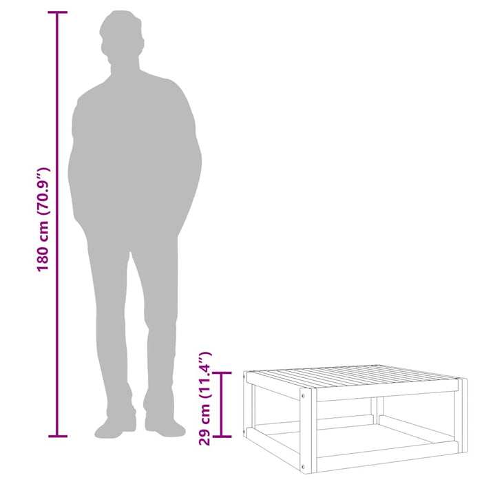 Tavolino da Salotto 68x68x29 cm in Legno Massello di Acacia 360024
