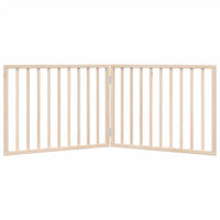 Cancelletto di sicurezza pieghevole per cani 2 pannelli 160 cm in legno di pioppo marrone 02_0023045