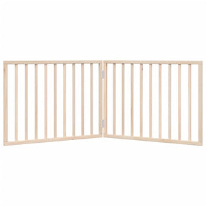 Cancelletto di sicurezza pieghevole per cani 2 pannelli 160 cm in legno di pioppo marrone 02_0023045