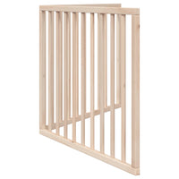 Cancelletto di sicurezza pieghevole per cani 2 pannelli 160 cm in legno di pioppo marrone 02_0023045