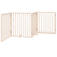 vidaXL Cancello per Cani con Porta Pieghevole 4 Pannelli 320 cm Pioppo