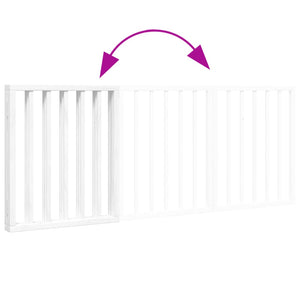 Cancello per Cani Pieghevole 3 Pannelli Bianco 150 cm Pioppo 352180