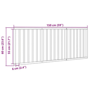 vidaXL Cancello per Cani Pieghevole 3 Pannelli Bianco 150 cm Pioppo