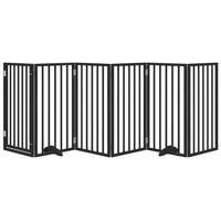 vidaXL Cancello per Cani Porta Pieghevole Nero 6 Pannelli 300cm Pioppo