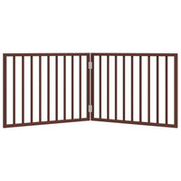 Cancelletto di sicurezza per cani animali domestici pieghevole 2 ante 160 cm in legno di pioppo marrone 02_0023036