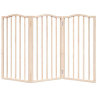 Cancello di sicurezza per cani animali domestici pieghevole 3 pannelli 150 cm legno di pioppo marrone 02_0023077