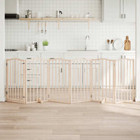 vidaXL Cancello per Cani Pieghevole 6 Pannelli 300 cm Legno di Pioppo